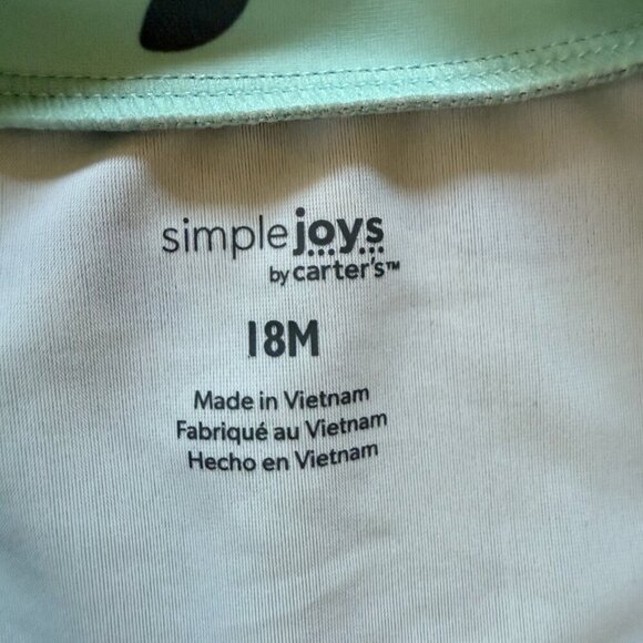 Simple Joys by Carters Whale Print Rashguard Swimsuit Blue 18M - Picture 5 of 6